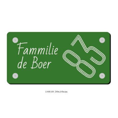 Naambord ACP 20x10 cm in zwart met lasergravure