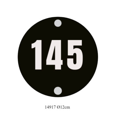 Rond huisnummerbord ACP ∅12 cm met lasergravure in 5 kleuren