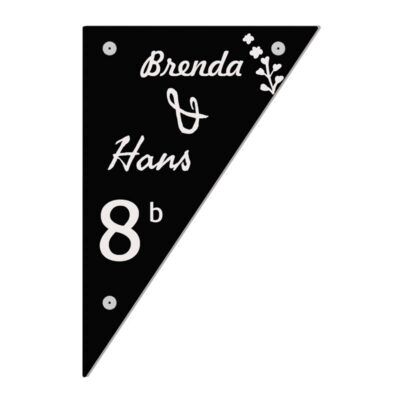 Modern huisnummerbord van acrylaat 20x30 cm met strakke lasergravure voor gevel of voordeur