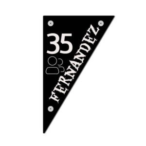 Huisnummerbord lasergravure Acrylaat 15x25cm met RVS afstandhouders – strak en weersbestendig ontwerp