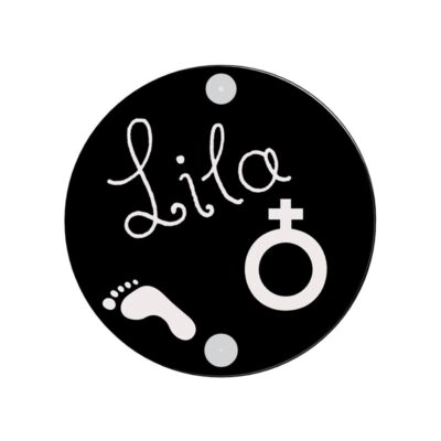 Rond huisnummerbord Ø12cm zwart acrylaat met lasergravure