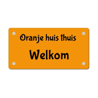 Naambord rechthoek 30x15 cm van acrylaat met huisnummer en naam