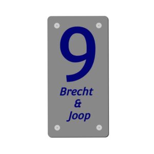 Naambord Rechthoek 13x26 cm van acrylaat met gepersonaliseerde folie-opdruk