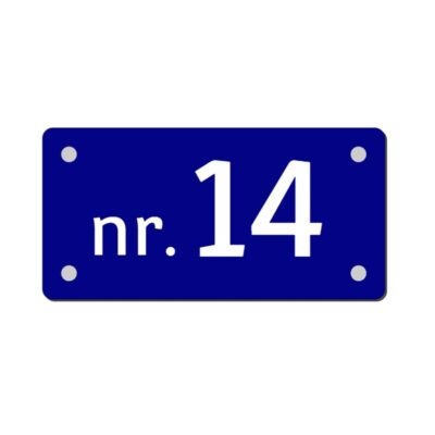 Rechthoek huisnummerbord 26x13 cm van acrylaat met eigen huisnummer