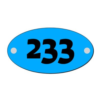 Huisnummerbord Ovaal 15x9 cm in zwart met witte folie – duurzaam en stijlvol