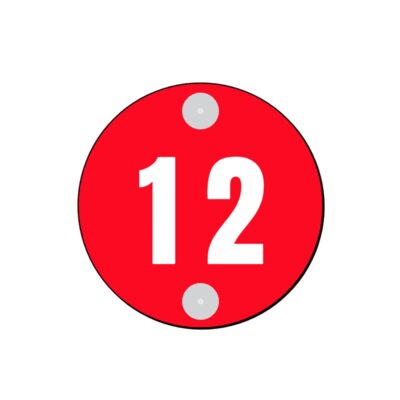 Huisnummerbord cirkel 8 cm van acrylaat met huisnummer