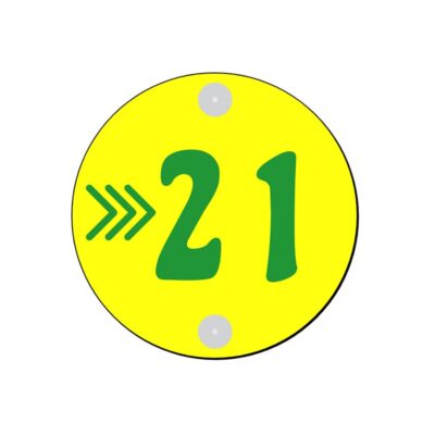 Rond huisnummerbord van 10 cm met eigen huisnummer