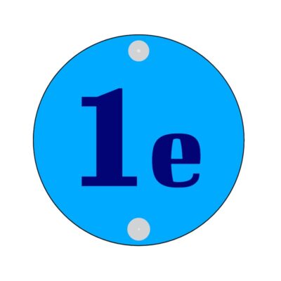 Rond huisnummerbord van 12 cm voor buitengebruik, modern en strak design