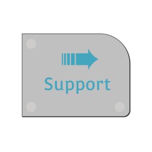 Naambord Rechthoek 10x12 cm van acrylaat met gepersonaliseerde folie-opdruk