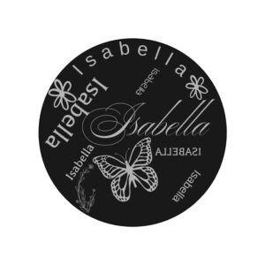 Gepersonaliseerde Onderzetters Ø8 cm – Luxe Zwart Acrylaat