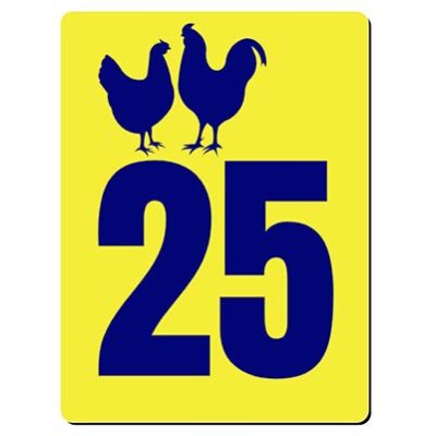 Afvalcontainersticker met huisnummer – 15x20 cm