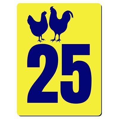 Afvalcontainersticker met huisnummer – 15x20 cm