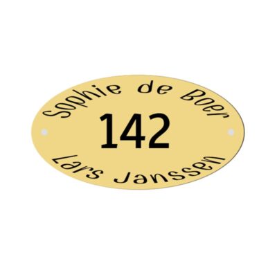 Tekstplaatje 65x35 mm naamplaat Gepersonaliseerd kunststof tekstplaatje met zelfklevende achterkant