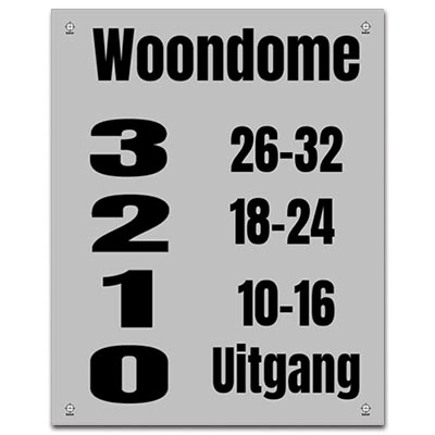 Liftbord RVS-look 20x25 cm met gegraveerde en ingekleurde tekst