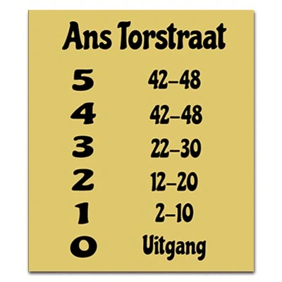 Liftbord RVS-look 30x35cm met gegraveerde en ingekleurde tekst