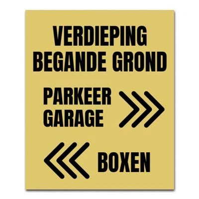 Verdiepingsbord RVS-look 25x30cm met gegraveerde en ingekleurde tekst