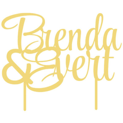 Taarttopper 15x10cm spiegel acrylaat Goud