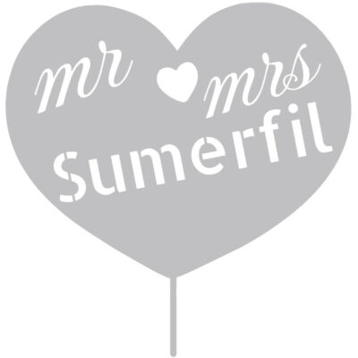 Taarttopper 18x15cm spiegel acrylaat Goud Blauw Roze