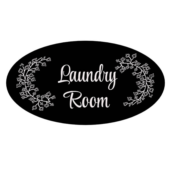 Ovaal 15x9 cm Zwarte Acrylaat Deurbordjes