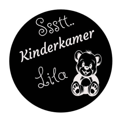 Cirkel 12cm Zwarte Acrylaat deurbordjes