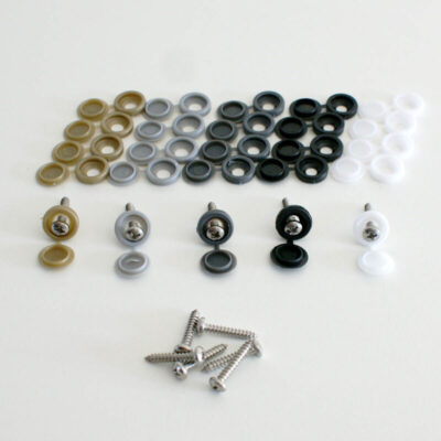 Afdekkap met revet Zwart, wit, Grijs, Gonker Grijs of goud