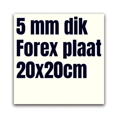 Freesletters van schuim PVC (Forex) 5 mm dik, formaat 20x20 cm, geschikt voor letters, cijfers en logo’s.