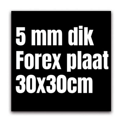 Freesletters Forex 5mm 30x30cm – witte of zwarte PVC-plaat met gesneden letters en vormen