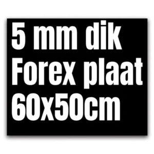 Freesletters van Forex 5mm dik in 60x50cm – witte en zwarte platen voor logo’s en tekst