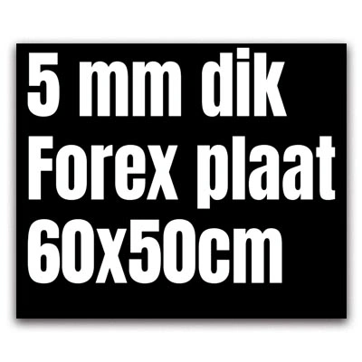 Freesletters van Forex 5mm dik in 60x50cm – witte en zwarte platen voor logo’s en tekst