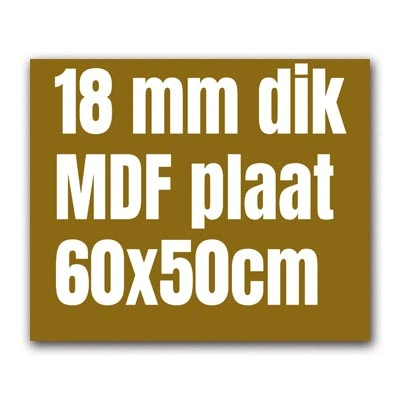 MDF 18mm freesletters 60x50cm voor logo's en belettering op maat.