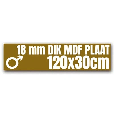 MDF 18mm freesletters 120x30cm voor logo's en belettering op maat.