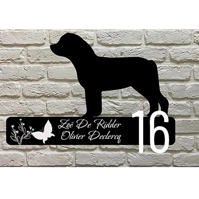 Berner Sennenhond silhouet naambord